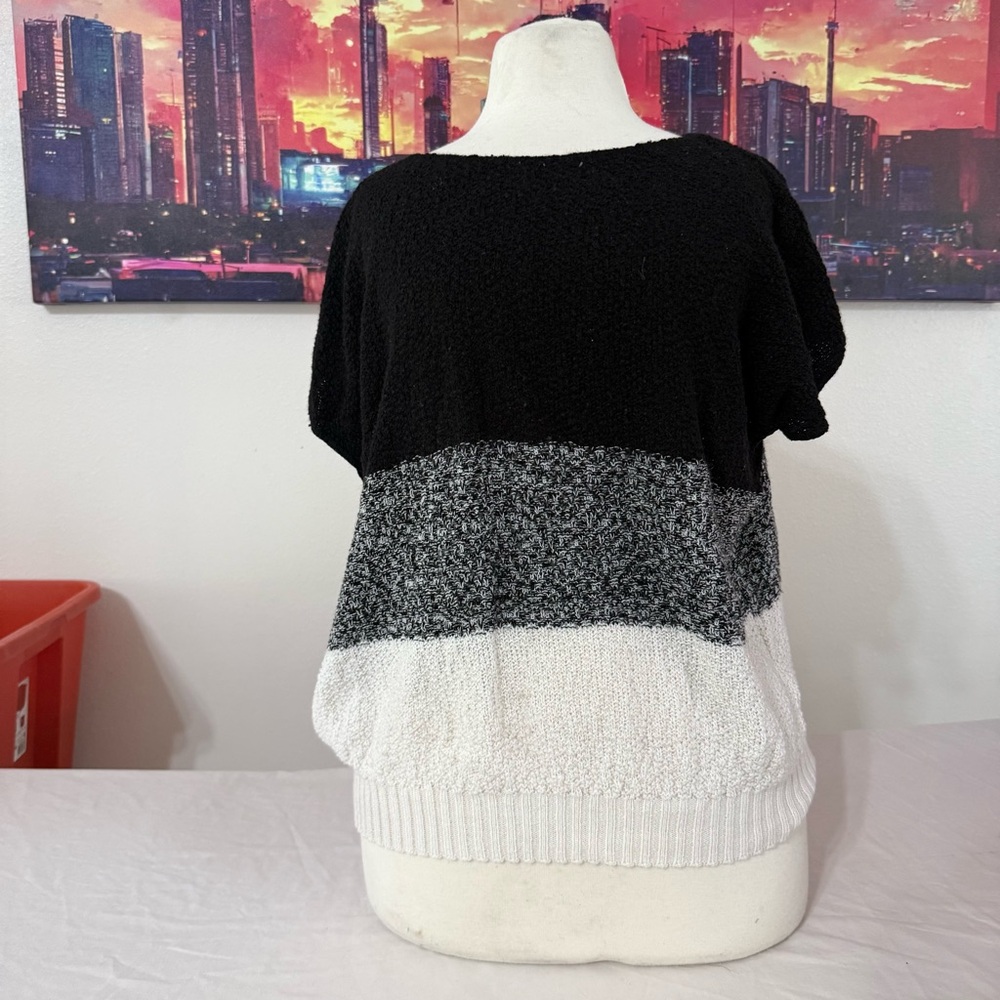Chic Colorblock Short Sleeve Top